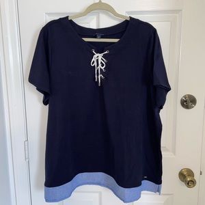 Tommy Hilfiger Shirt with Front Tied Lace